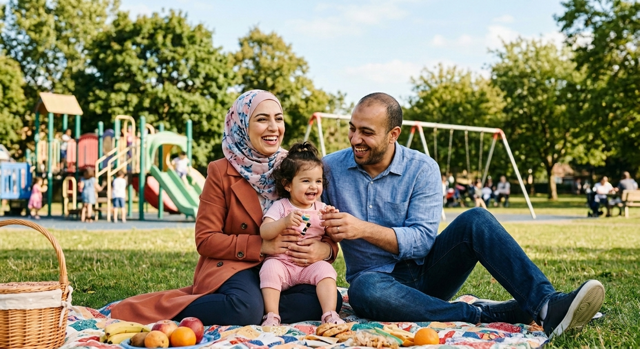 یک خانواده که از داشتن بیمه تکمیلی بسیار خوش حال هستند.